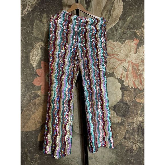 New Free People Disco Flare Pants sz 4 - Picture 5 of 6